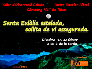 LOGO TALLER D'OBSERVACIÓ CELESTE - SANTA EULÀLIA ESTELADA, COLLITA DE VI ASSEGURADA - 13.02.2016 - RIBES DE FRESER - PNG