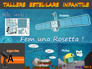 Logo Taller Estel·lar Infantil - Fem una Rosetta ! - 16.1.2016 - Ribes de Freser