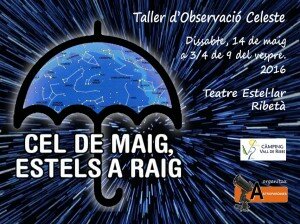 TALLER D'OBSERVACIÓ CELESTE - CEL DE MAIG, ESTELS A RAIG - 14.5.2016 - RIBES DE FRESER - ASTROPARDINES - LOGO
